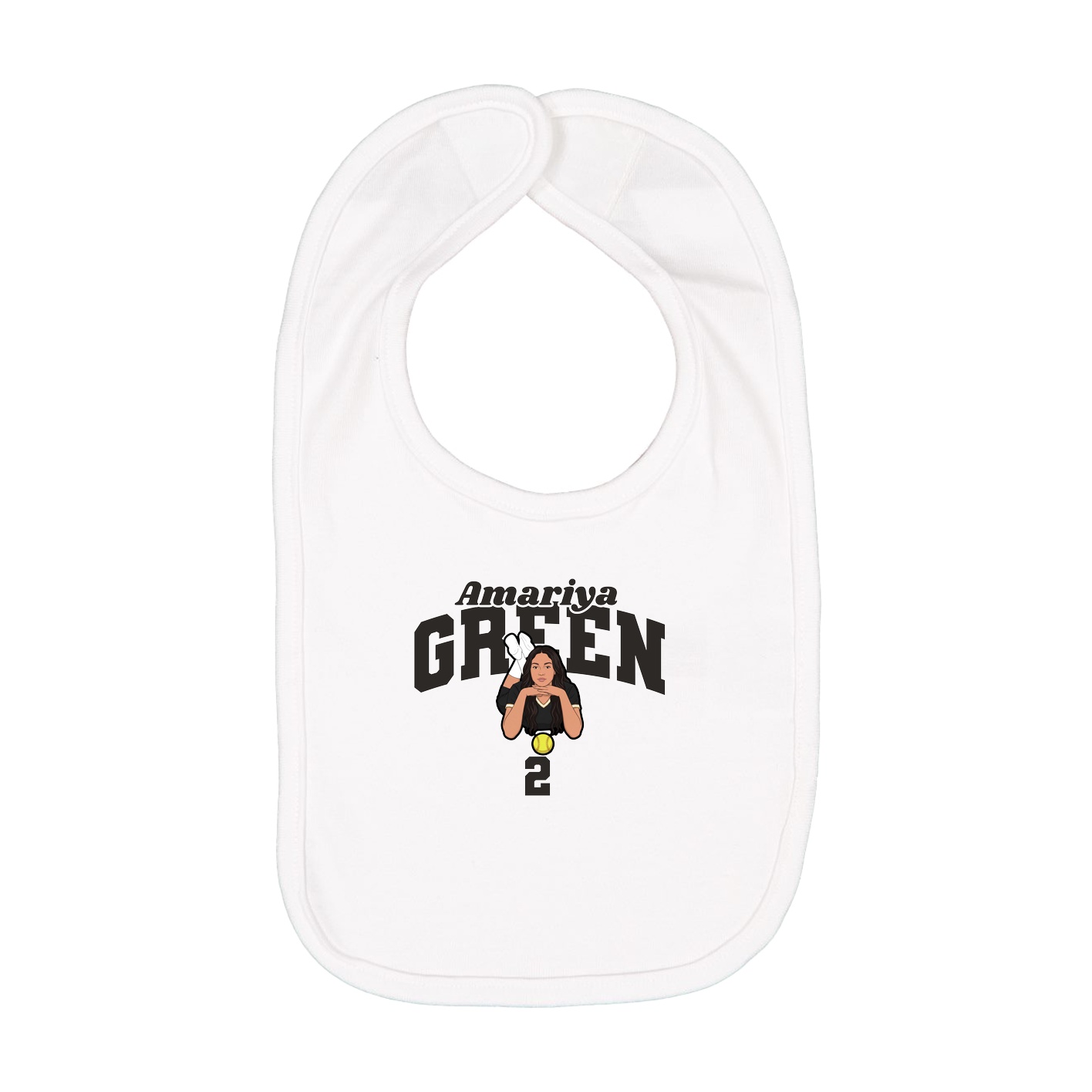 Infant Bib — Signature Arch in White