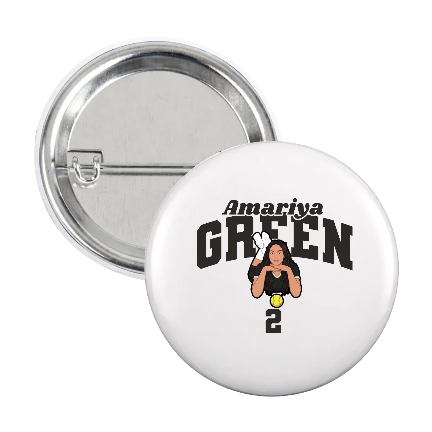 Game Day Button — Signature Arch in White