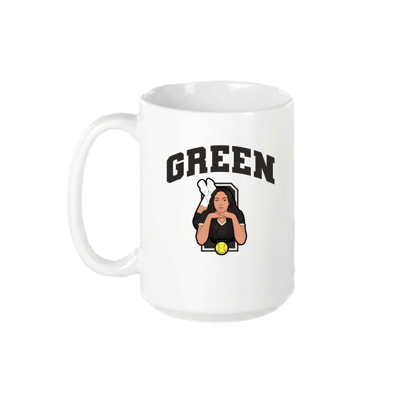 15oz Coffee Mug — Number in White