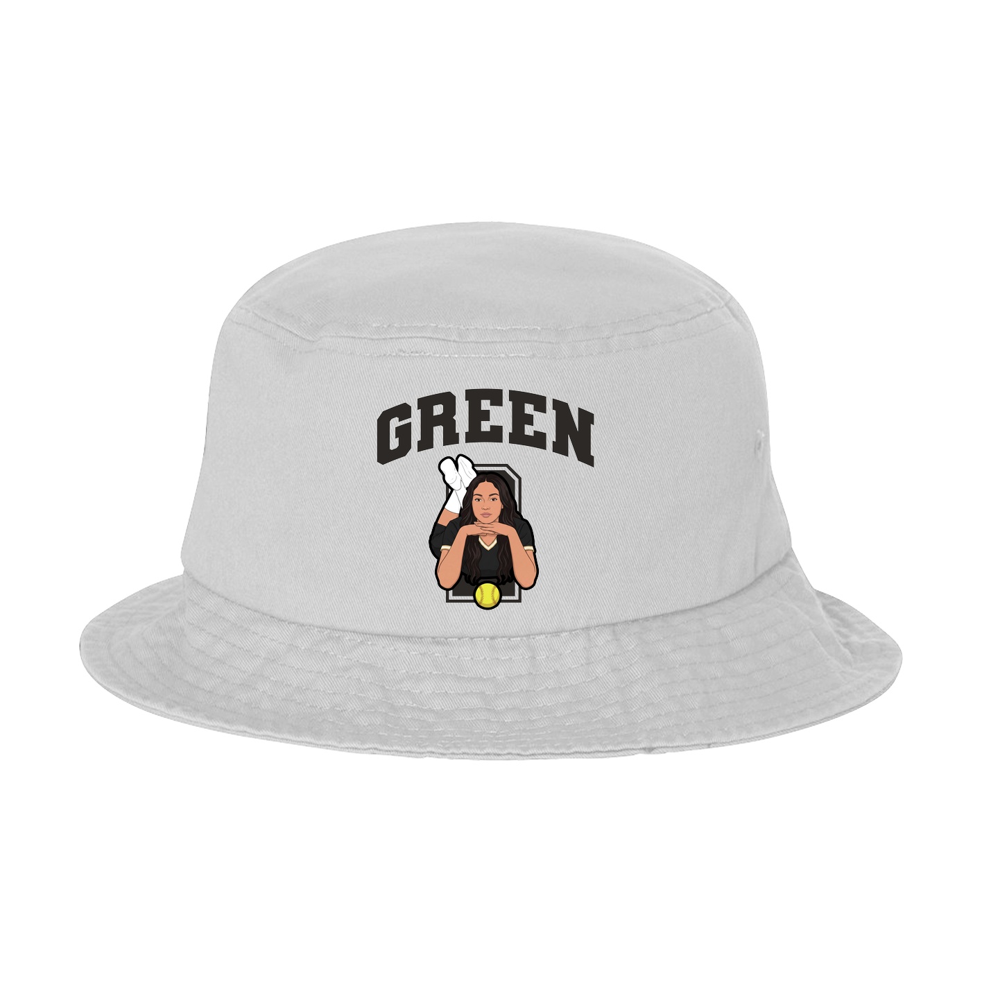 Bucket Cap — Number in White