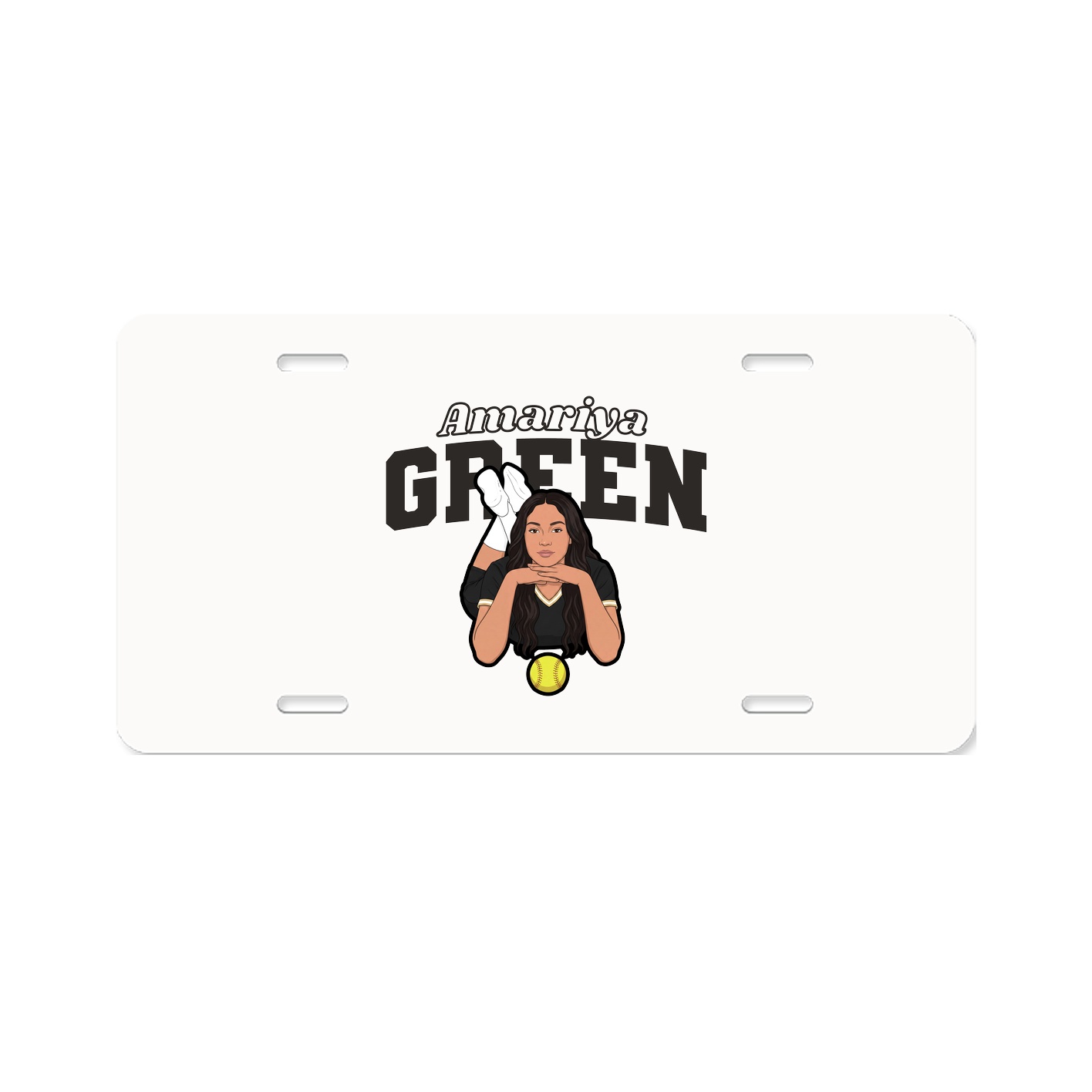 License Plate — Name Arch in Classic