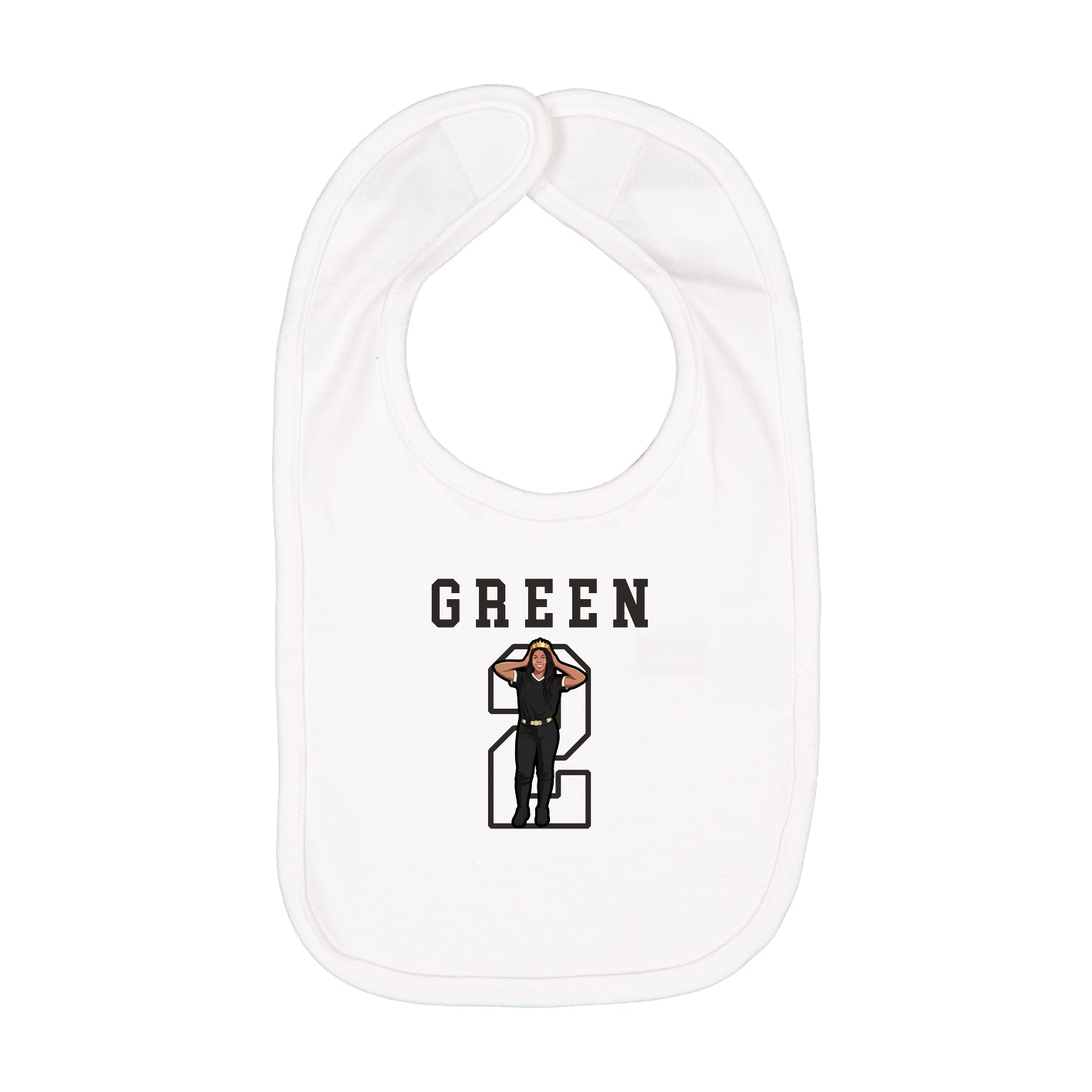 Infant Bib — Shirsey in White