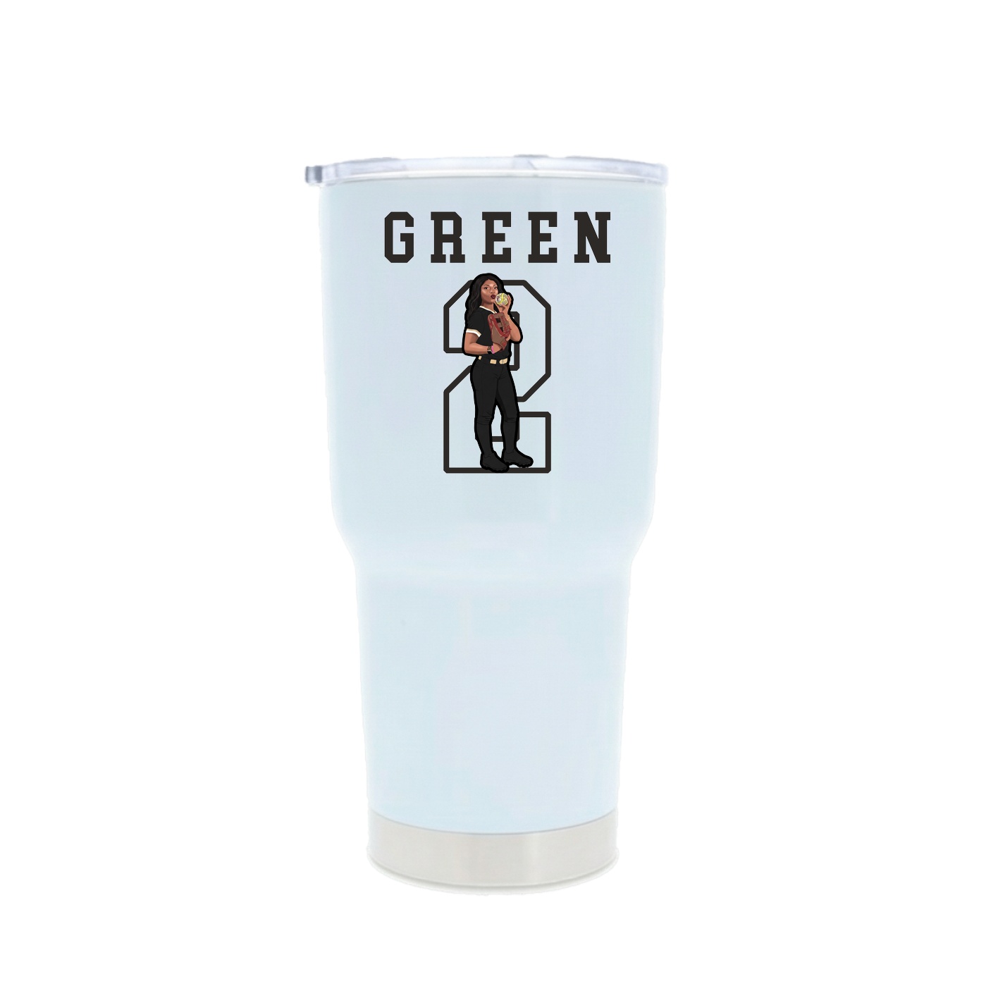 30oz Stainless Steel Tumbler — Shirsey in White