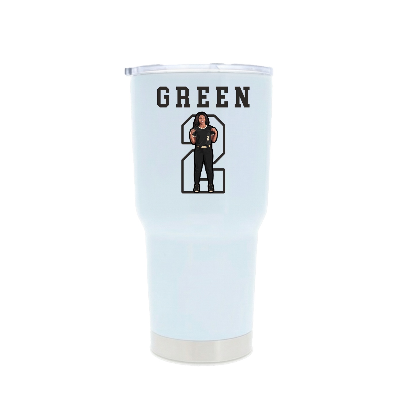30oz Stainless Steel Tumbler — Shirsey in White