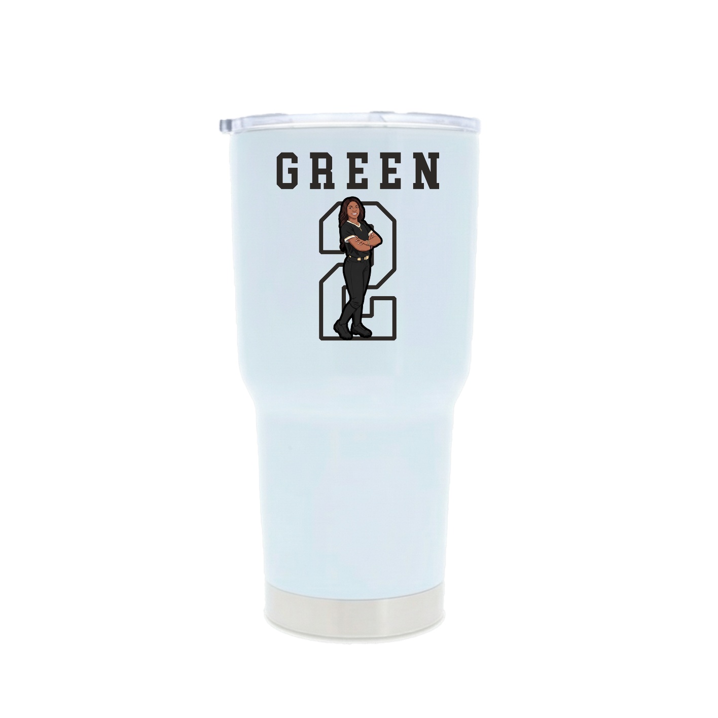 30oz Stainless Steel Tumbler — Shirsey in White