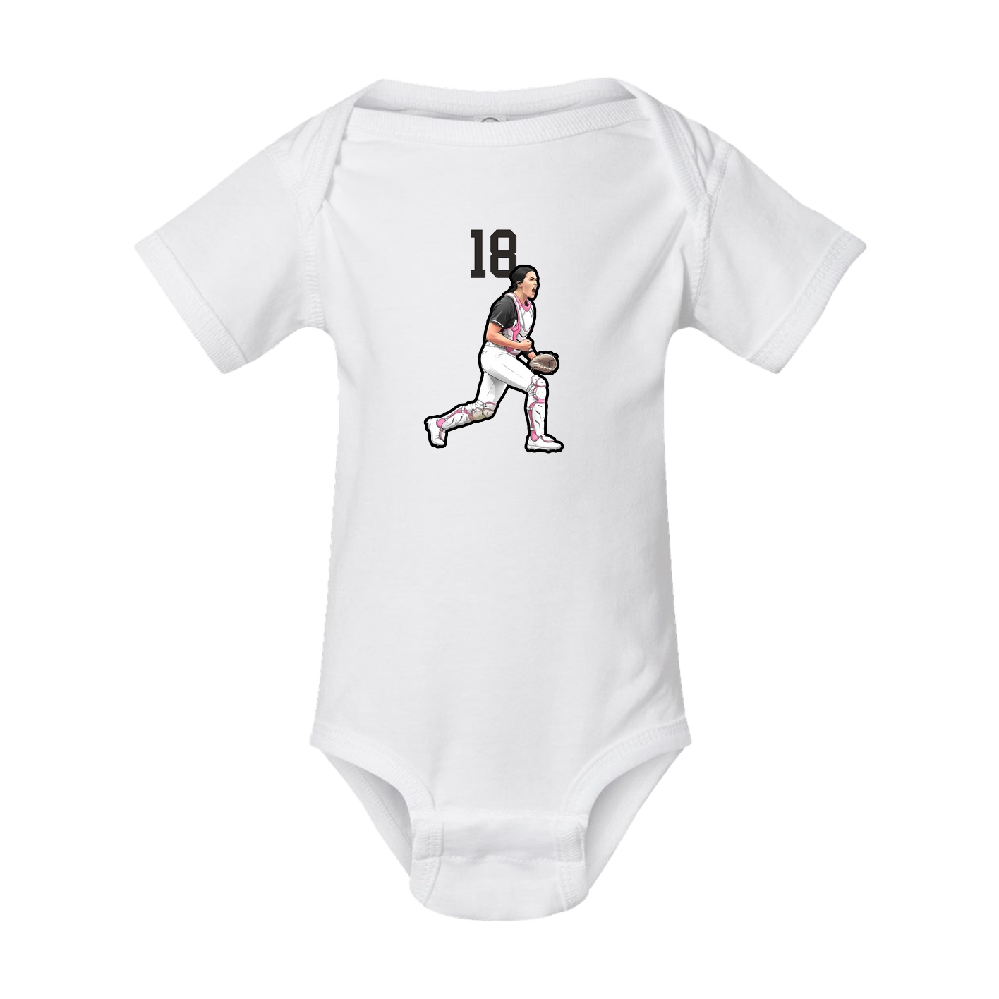 Baby Onesie — Number Top in White