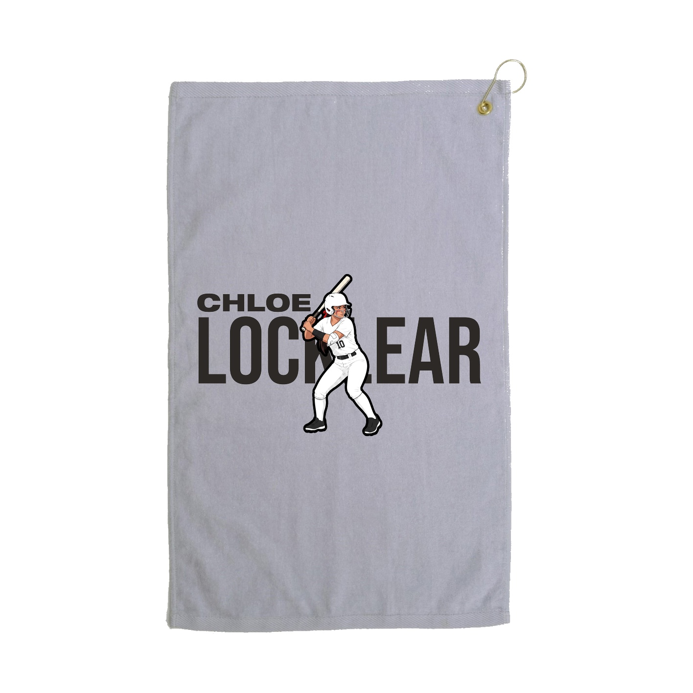 Golf Towel — Player Name in Grey