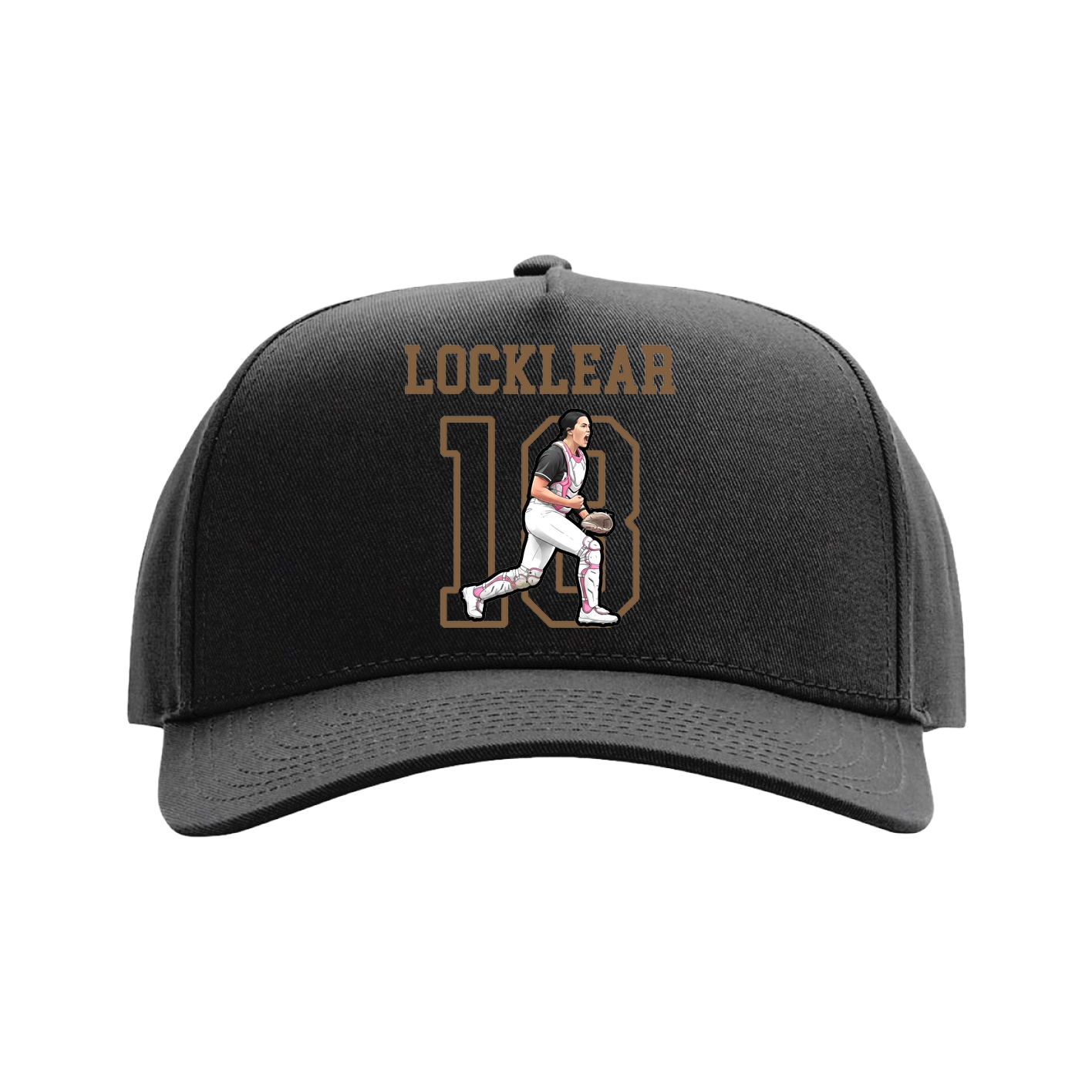 Full Fabric Five-Panel Champ Cap — Shirsey in Black