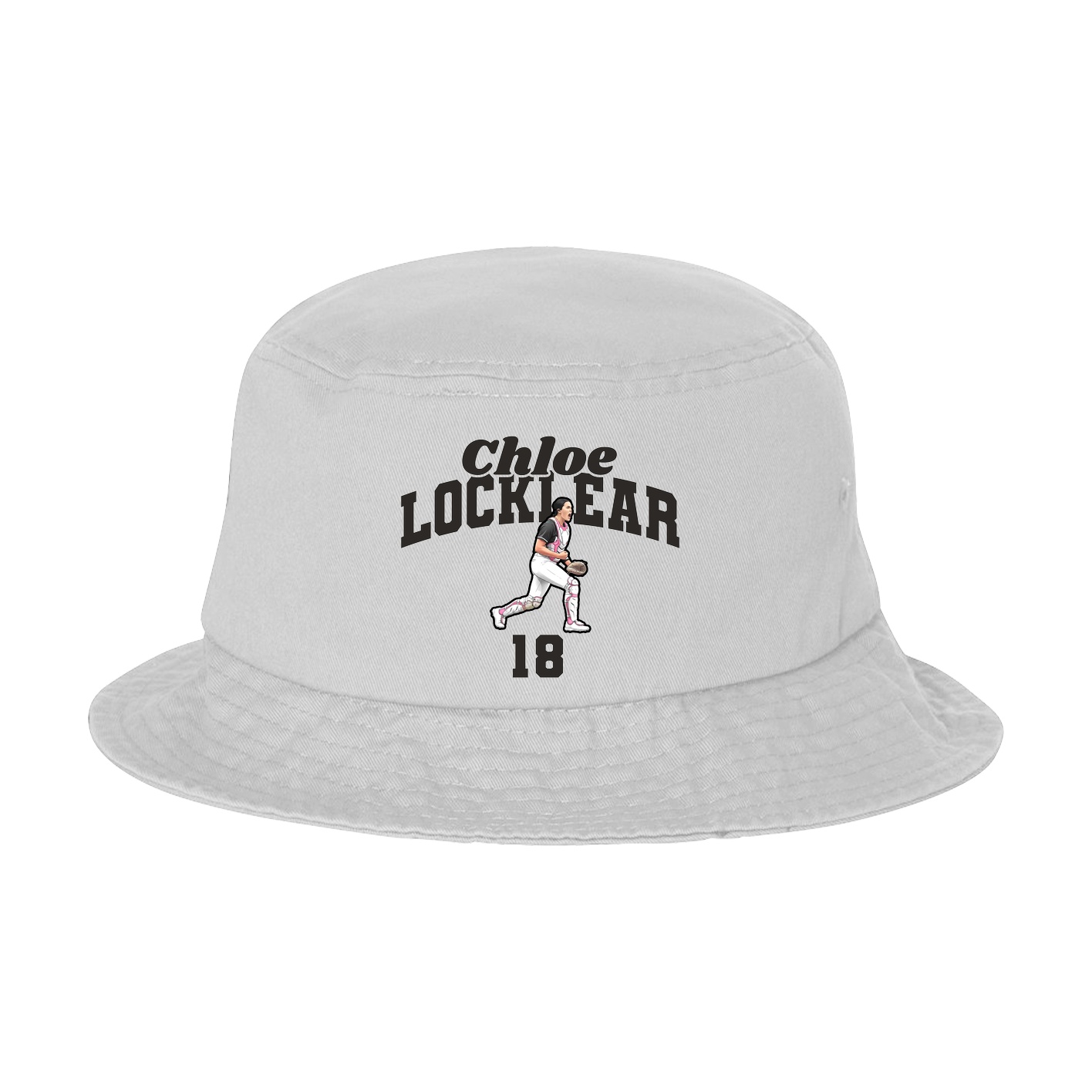 Bucket Cap — Signature Arch in White