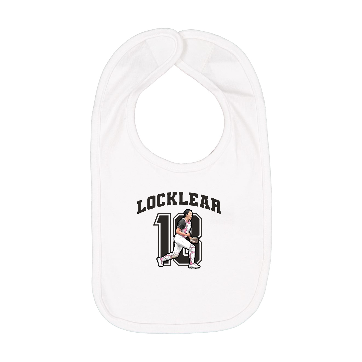 Infant Bib — Number in White