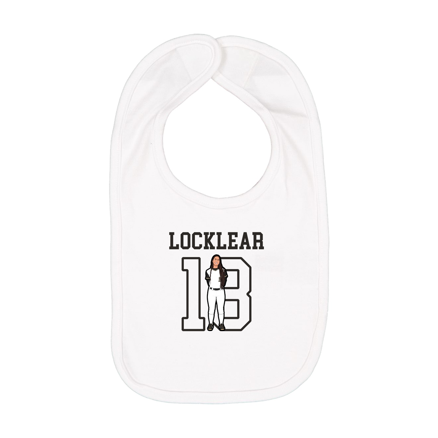 Infant Bib — Shirsey in White