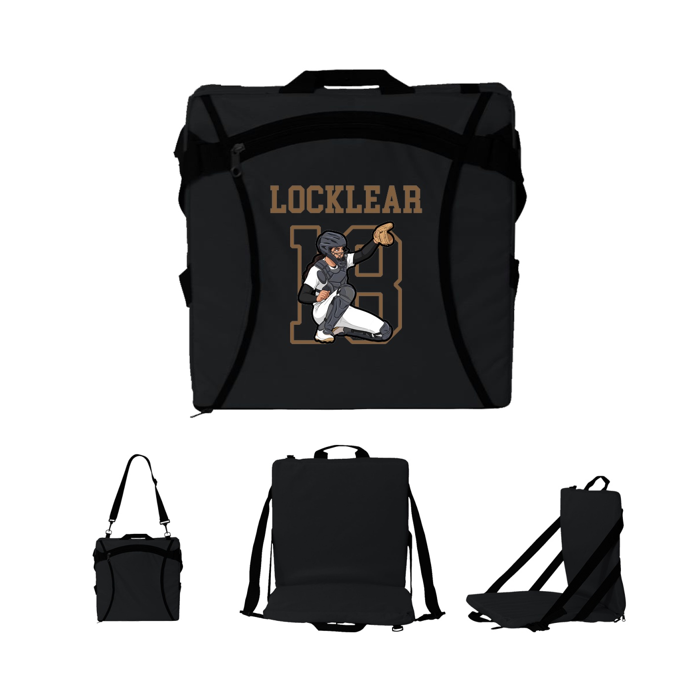 Folding Stadium Seat — Shirsey in Black