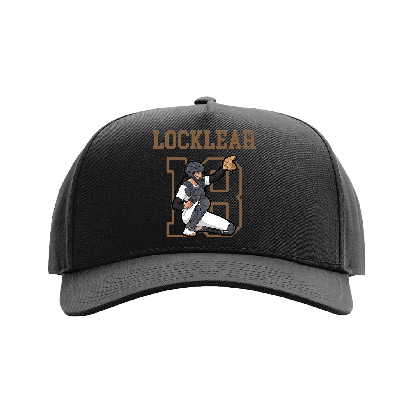 Full Fabric Five-Panel Champ Cap — Shirsey in Black