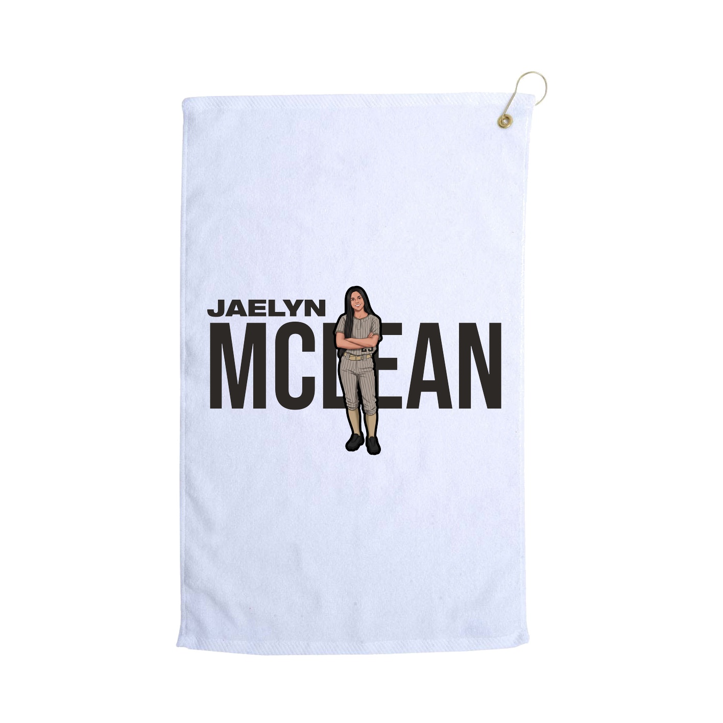 Golf Towel — Player Name in White