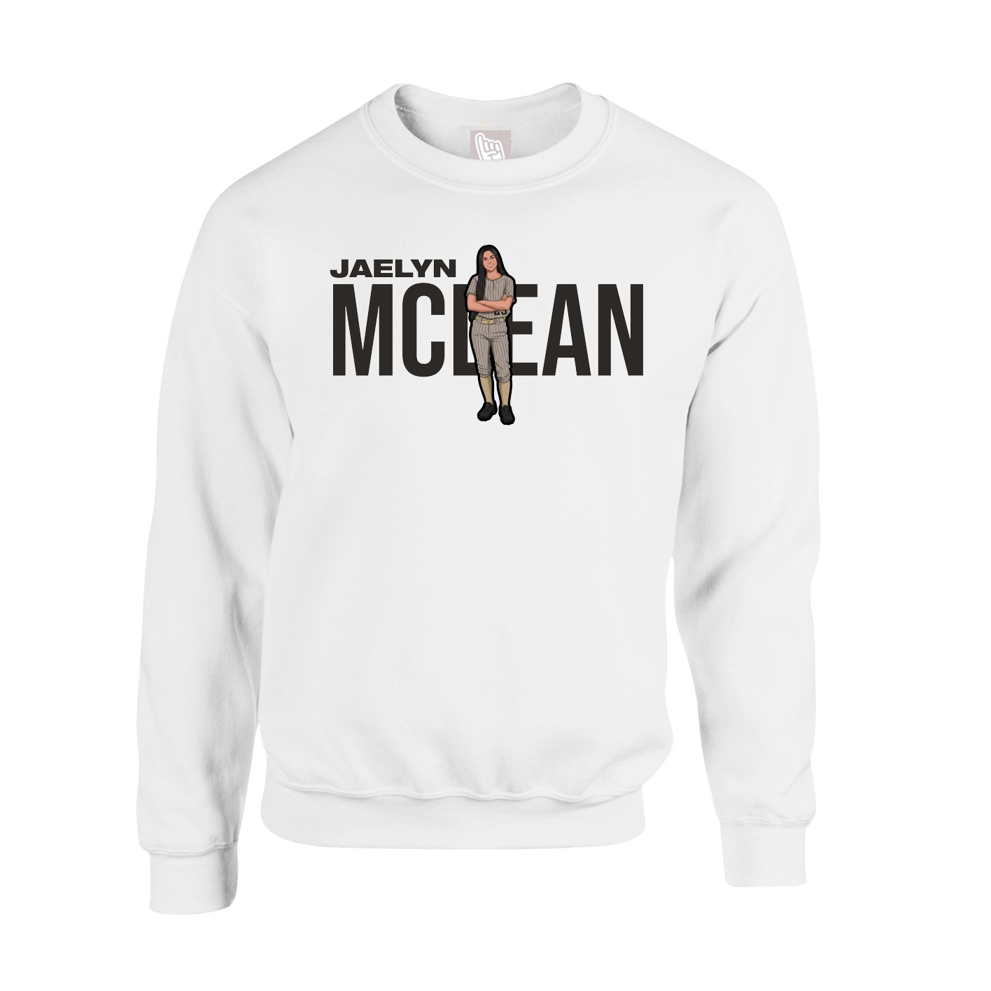 Fleece Crew — Player Name in White