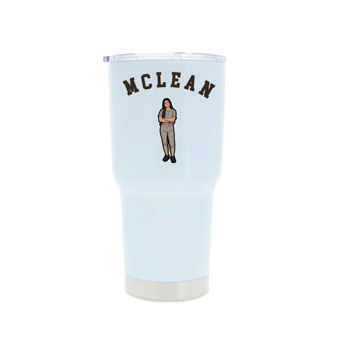 30oz Stainless Steel Tumbler — Shirsey Arch in White