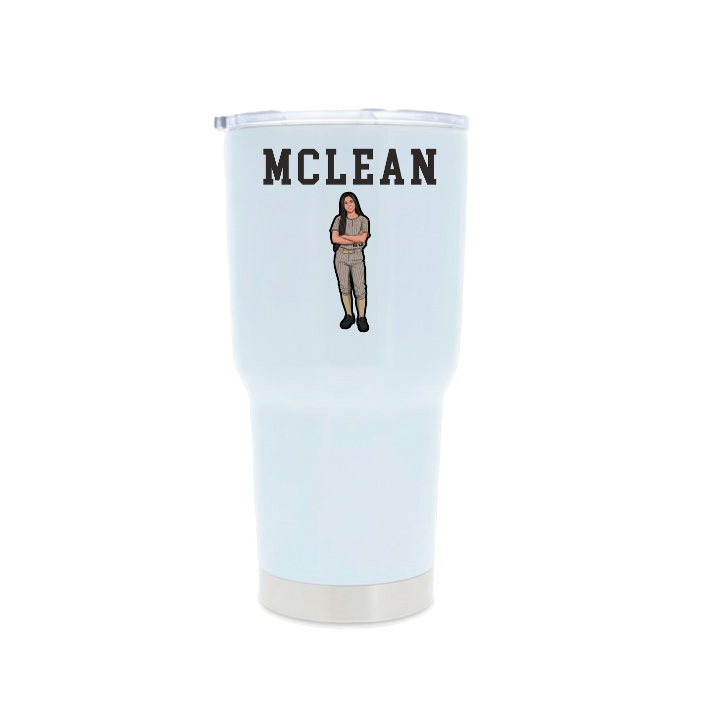 30oz Stainless Steel Tumbler — Shirsey in White