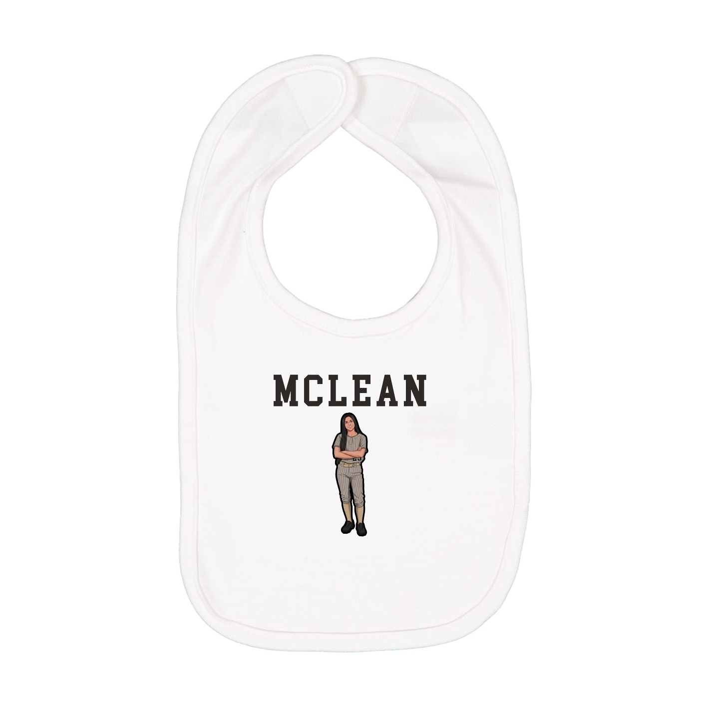 Infant Bib — Shirsey in White