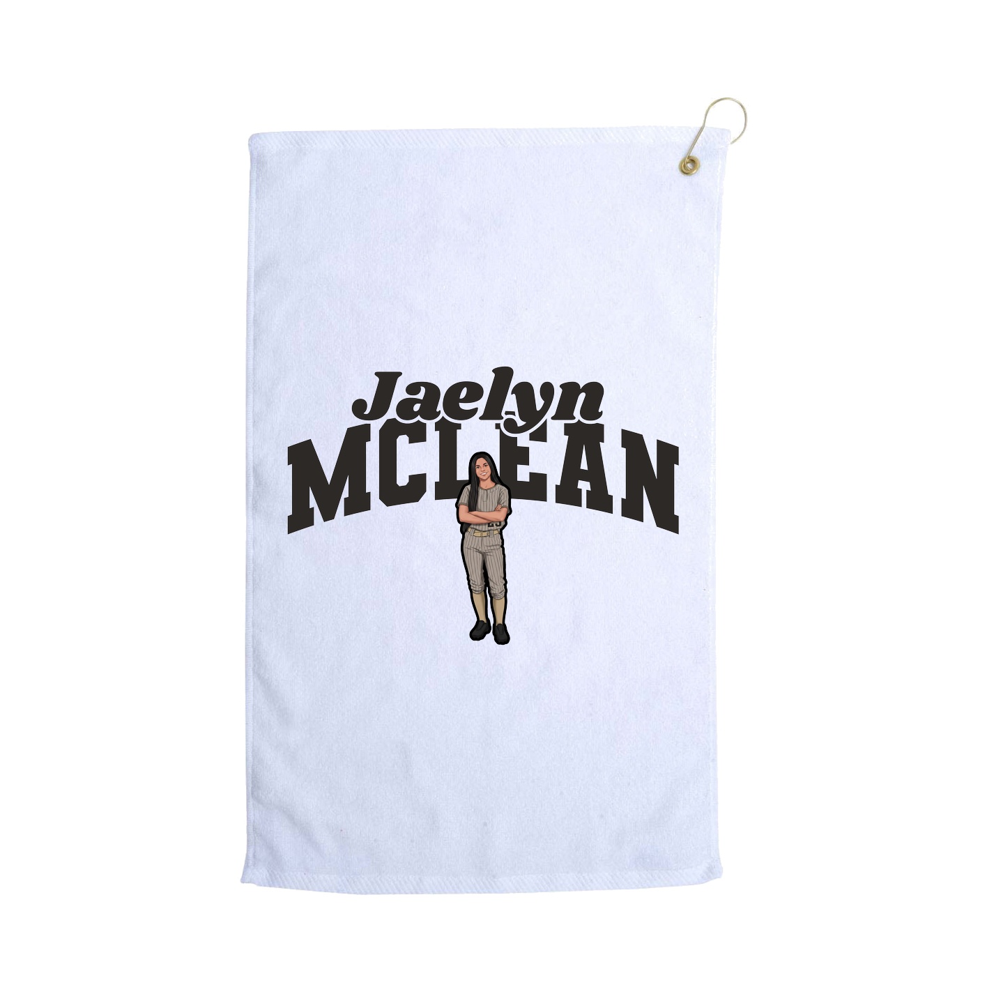 Golf Towel — Signature Arch in White