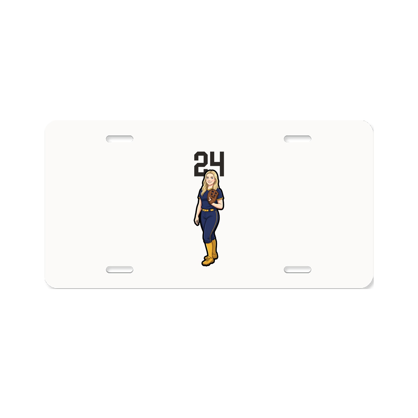 License Plate — Number Top in Classic