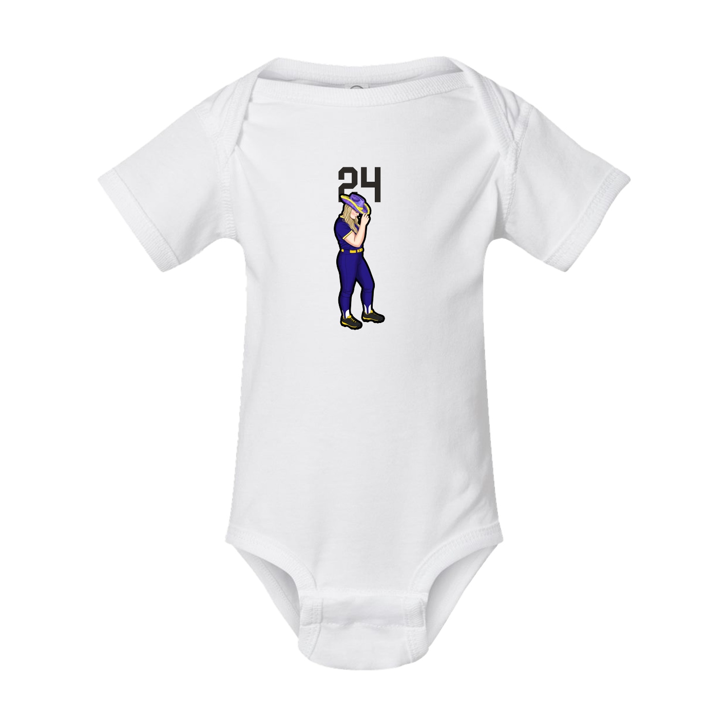 Baby Onesie — Number Top in White