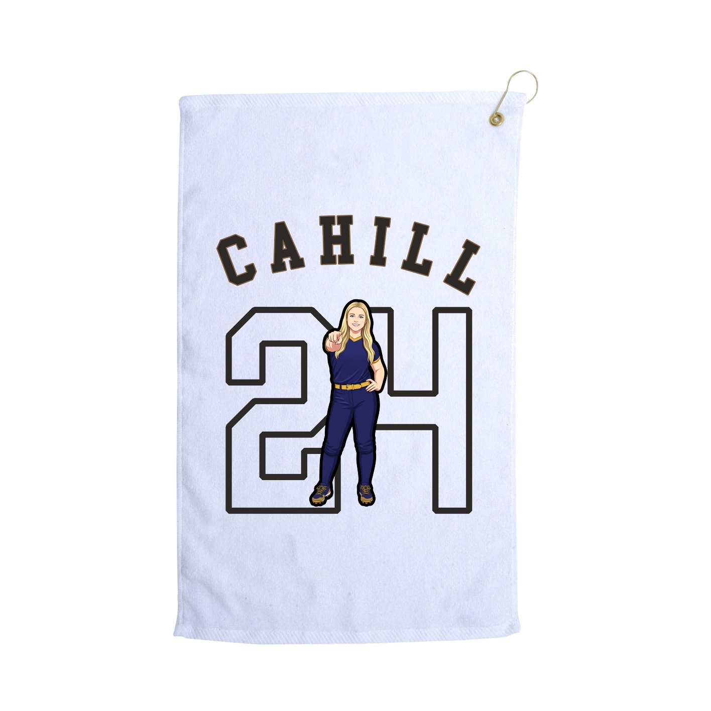 Golf Towel — Shirsey Arch in White
