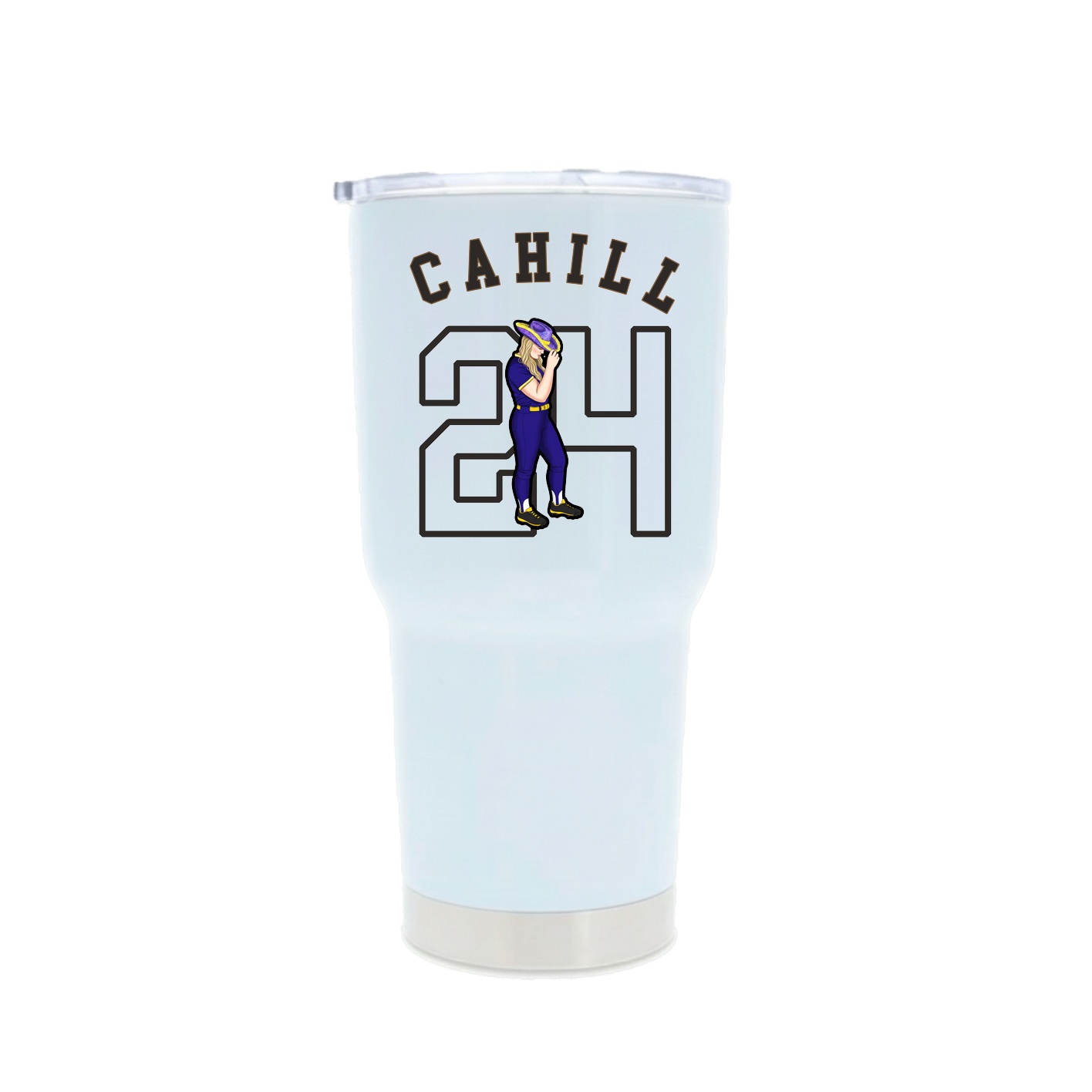 30oz Stainless Steel Tumbler — Shirsey Arch in White