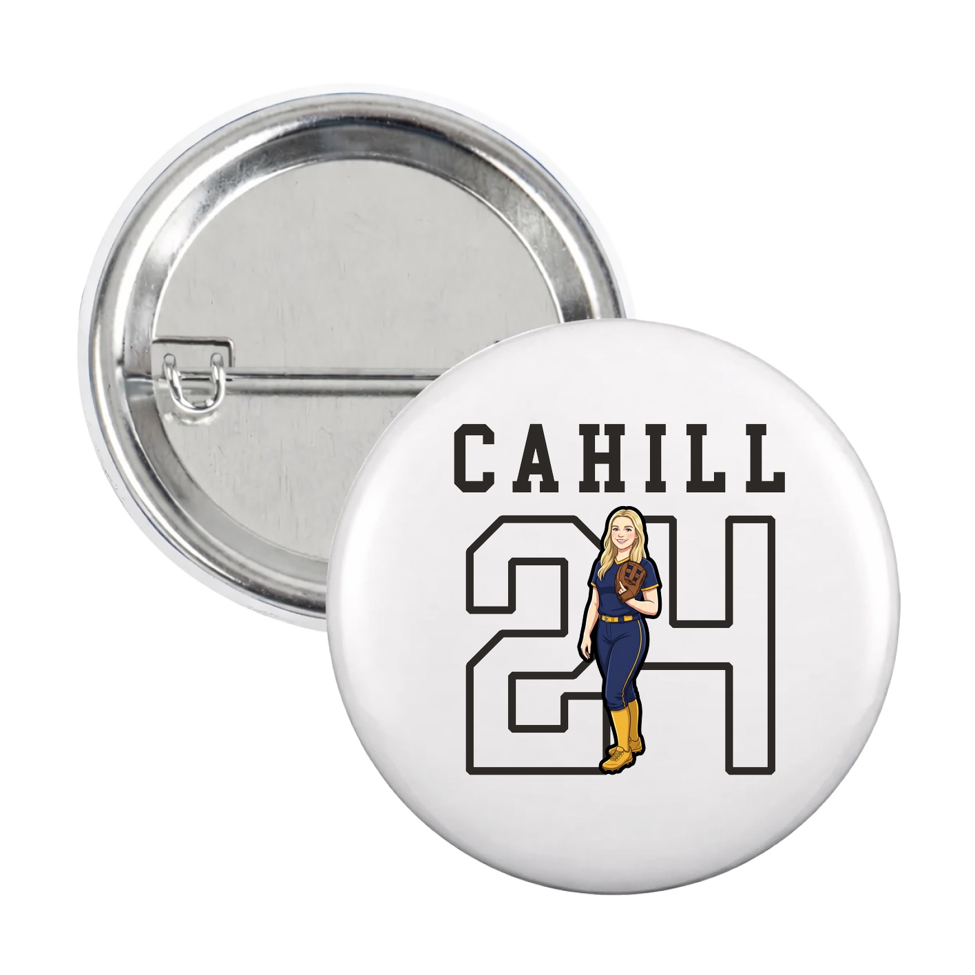 Game Day Button — Shirsey in White