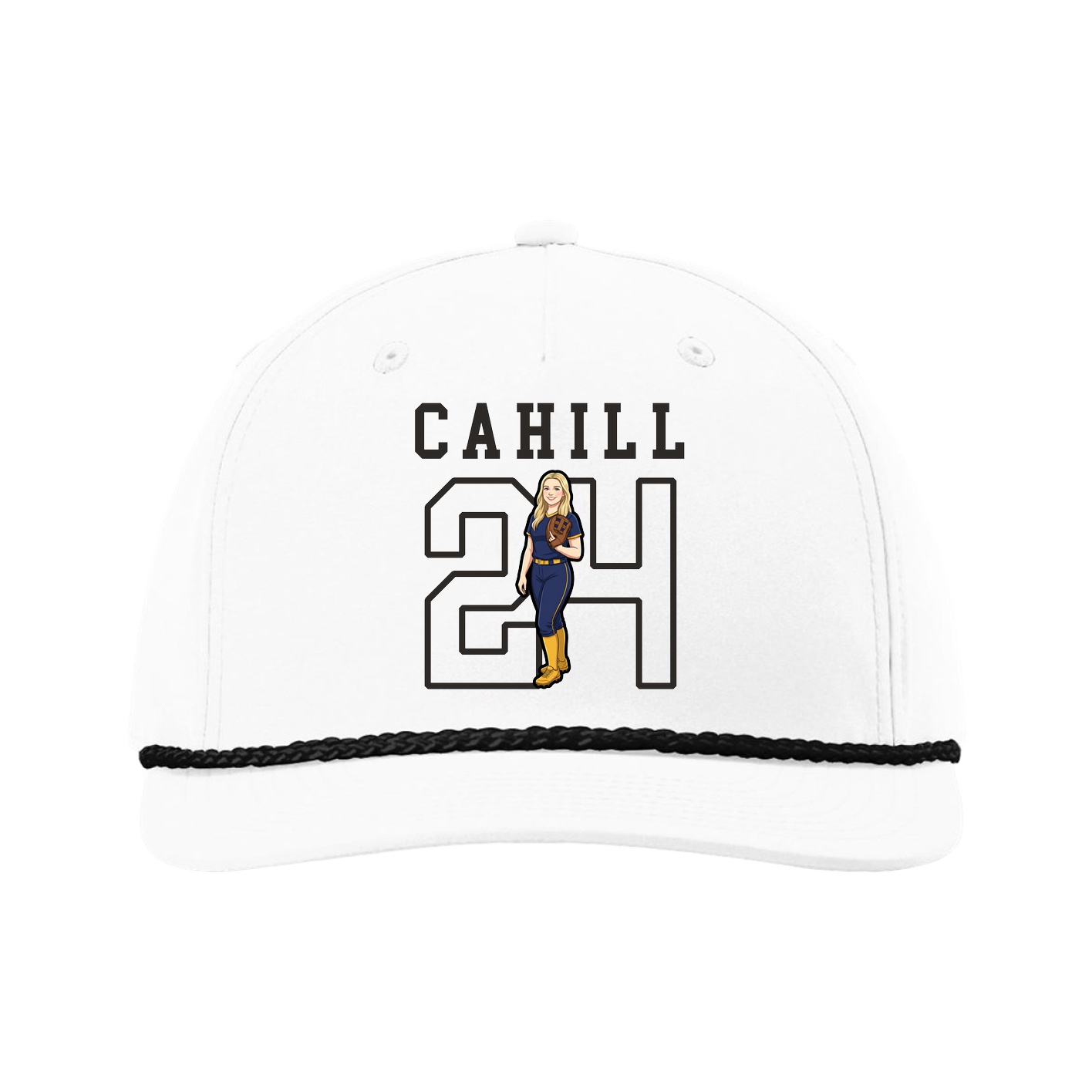Five-Panel Classic Rope Cap — Shirsey in White