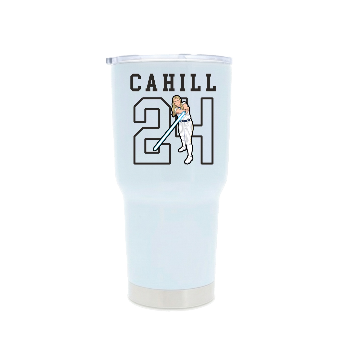 30oz Stainless Steel Tumbler — Shirsey in White