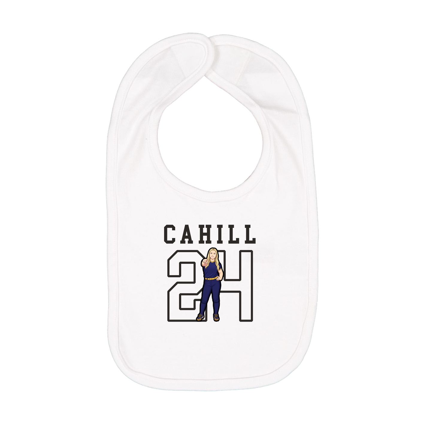 Infant Bib — Shirsey in White