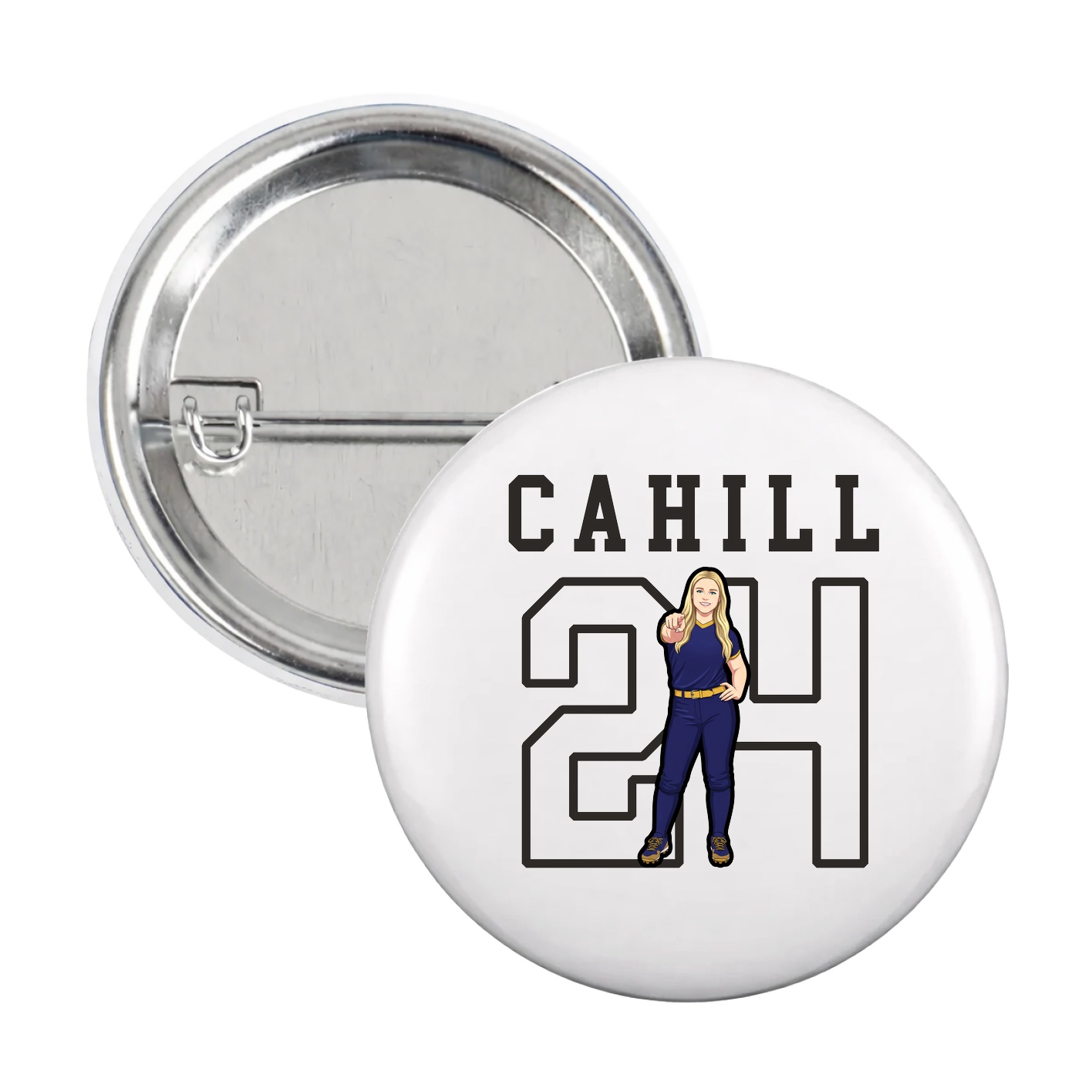 Game Day Button — Shirsey in White