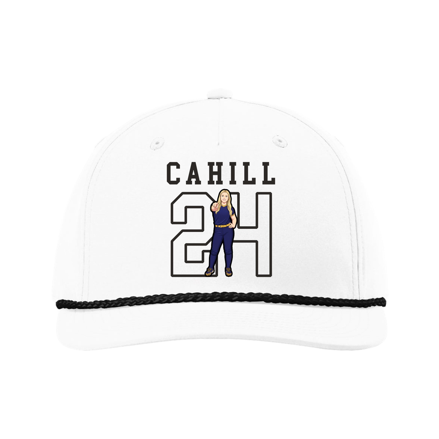 Five-Panel Classic Rope Cap — Shirsey in White