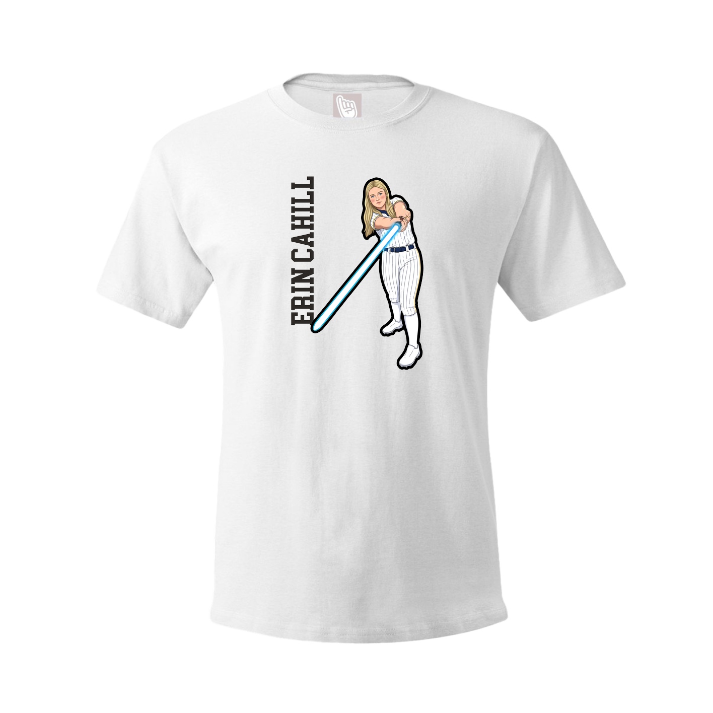 Youth Tee — Name Vertical in White