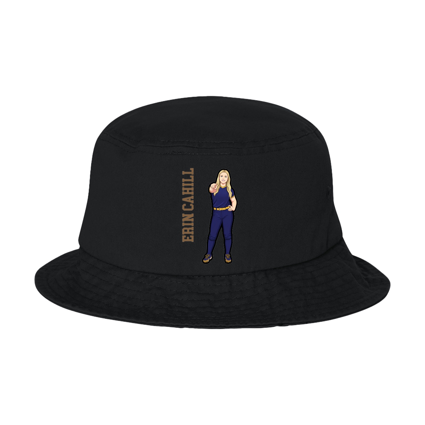 Bucket Cap — Name Vertical in Black