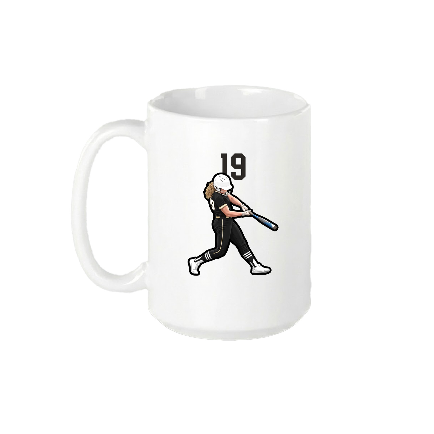15oz Coffee Mug — Number Top in White