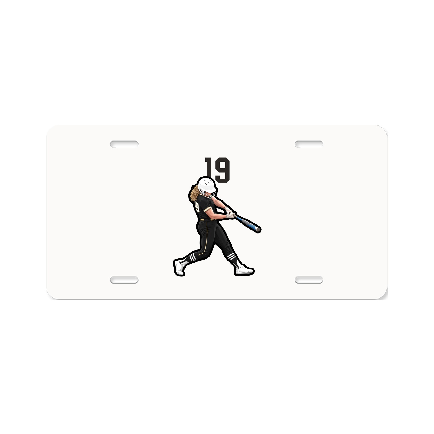 License Plate — Number Top in Classic