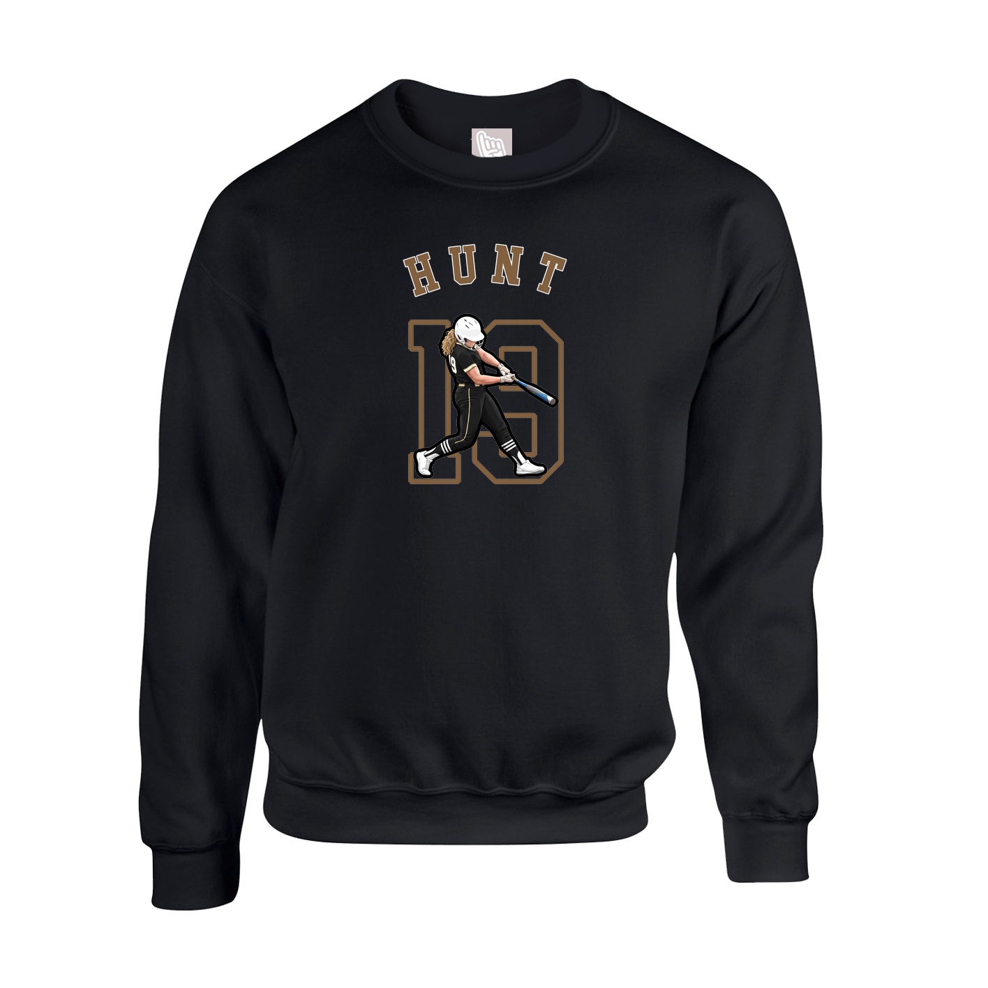 Fleece Crew — Shirsey Arch in Black