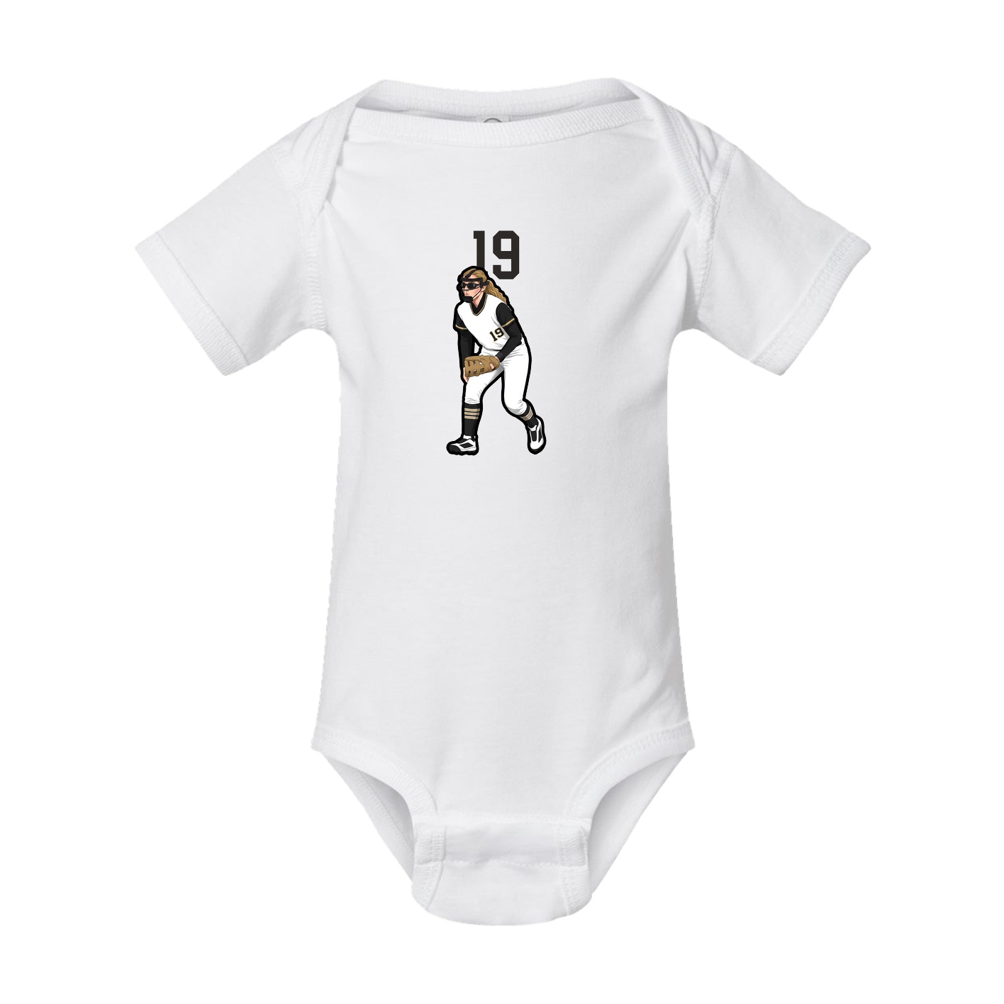Baby Onesie — Number Top in White