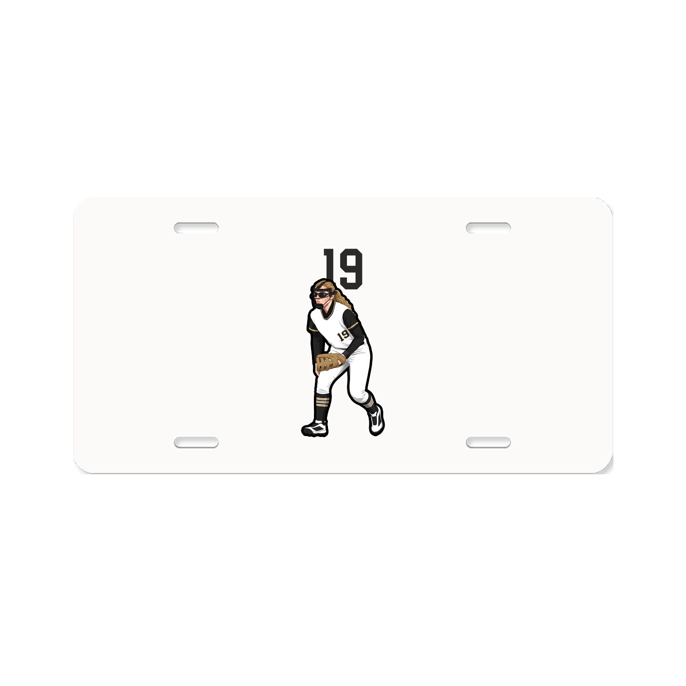 License Plate — Number Top in Classic