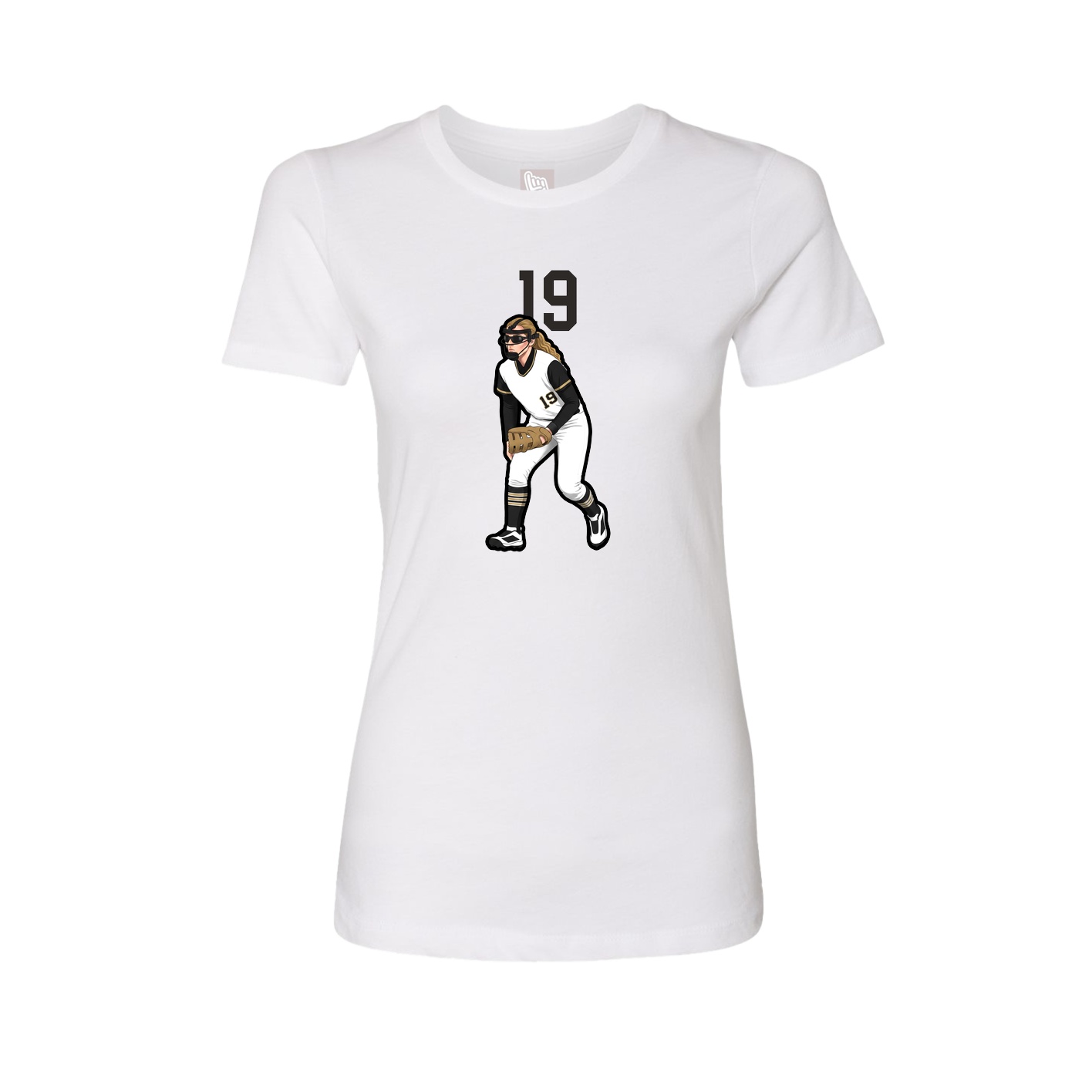 Womens Tee — Number Top in White