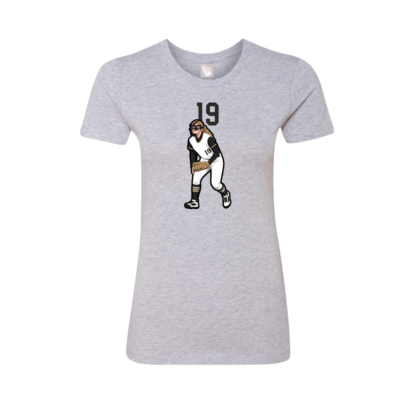 Womens Tee — Number Top in Grey
