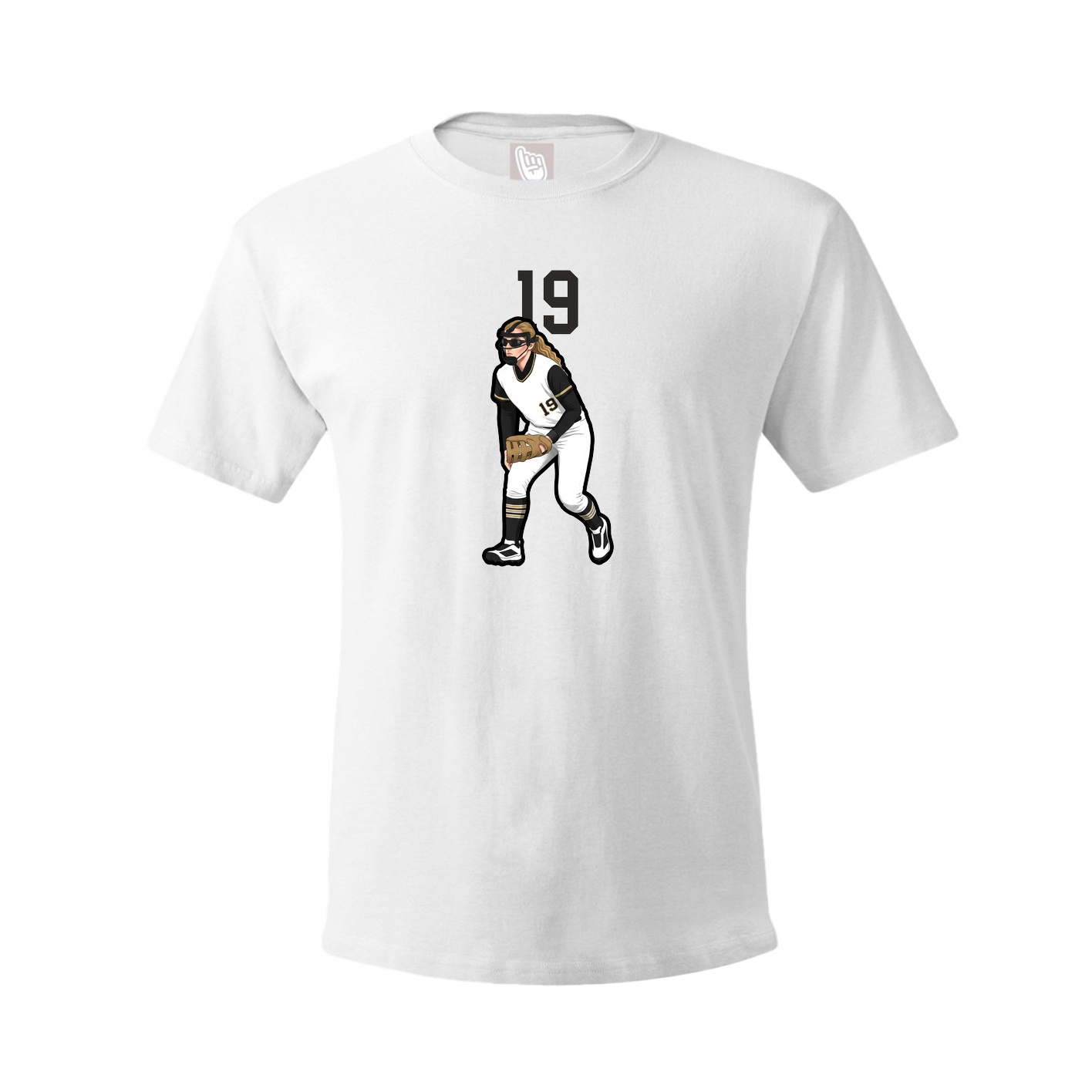 Youth Tee — Number Top in White