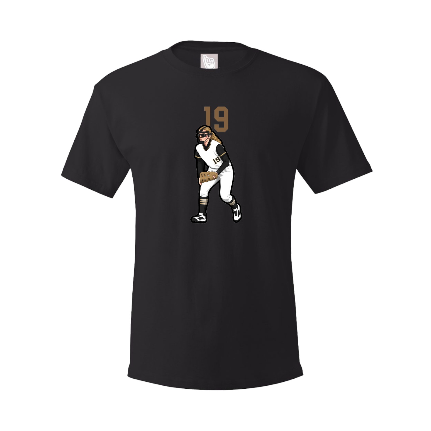 Youth Tee — Number Top in Black
