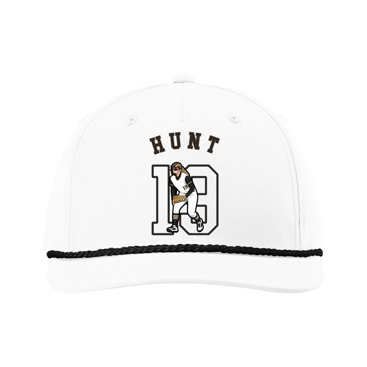 Five-Panel Classic Rope Cap — Shirsey Arch in White