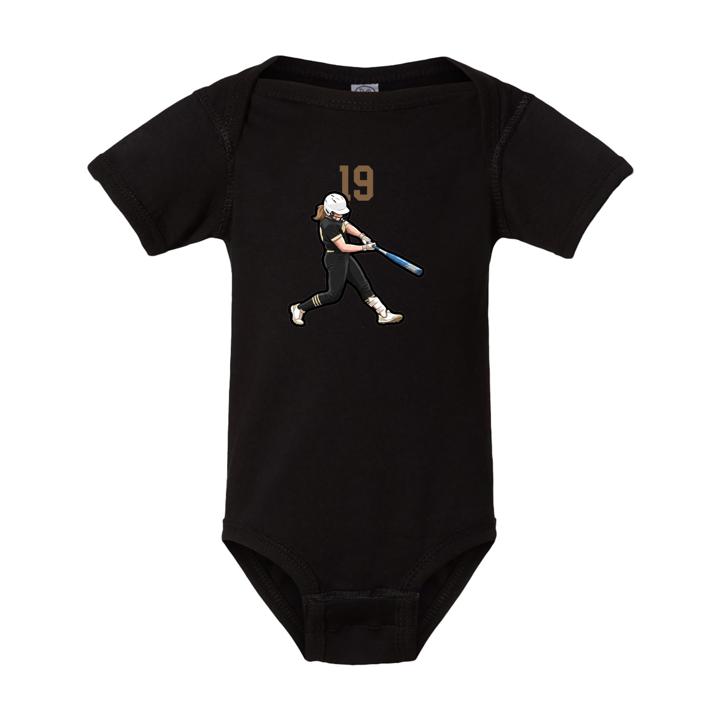 Baby Onesie — Number Top in Black