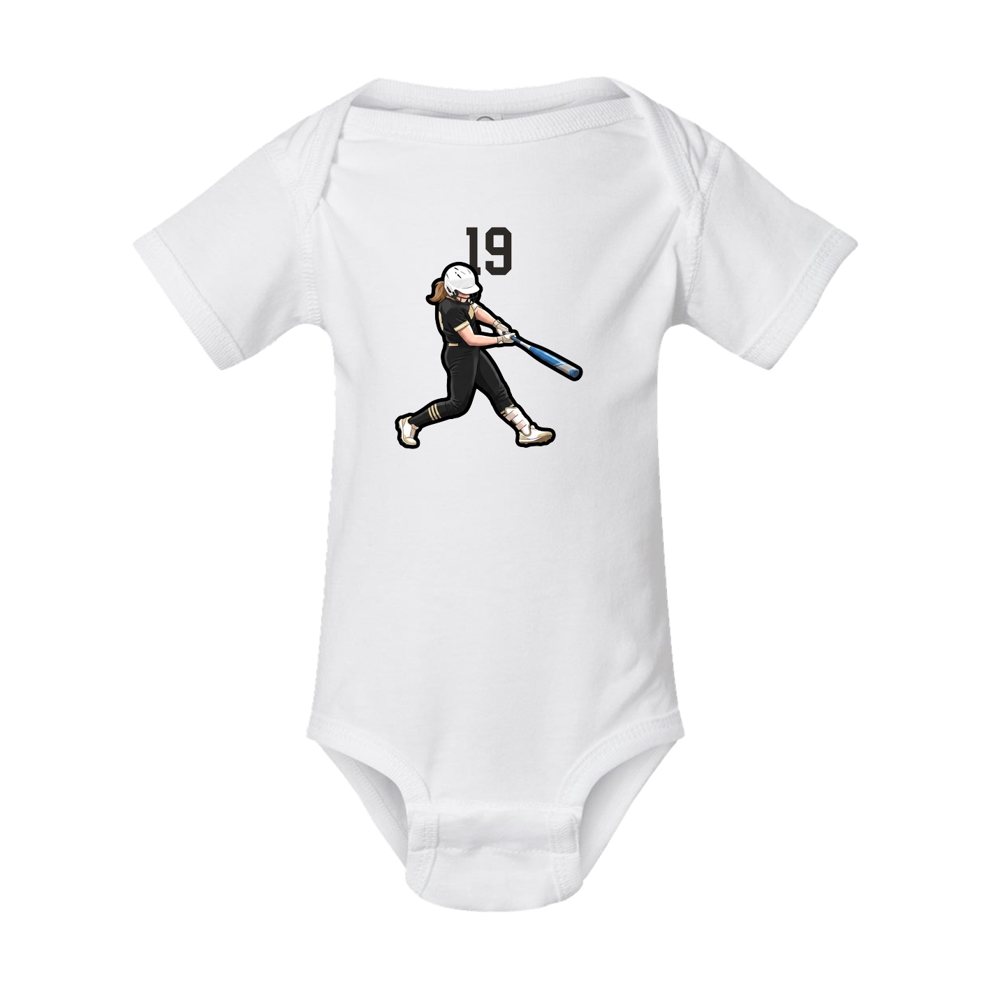 Baby Onesie — Number Top in White