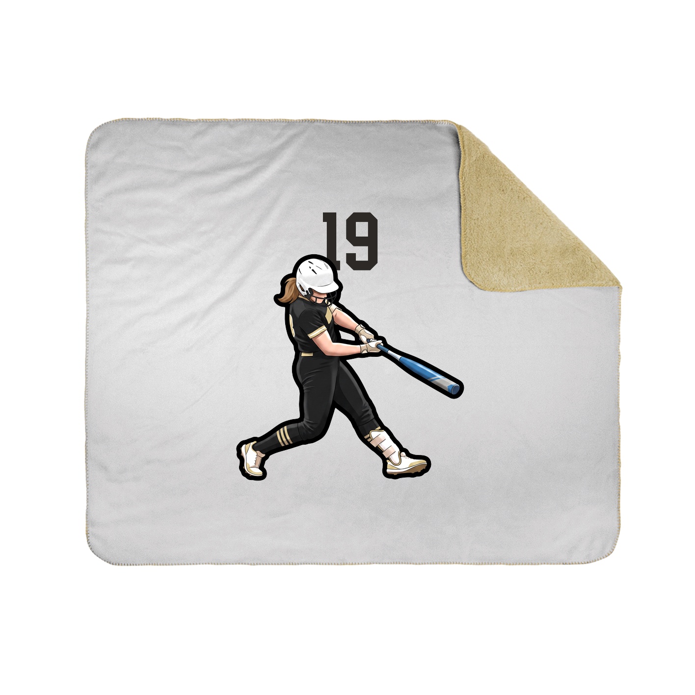 Throw Blanket — Number Top in White