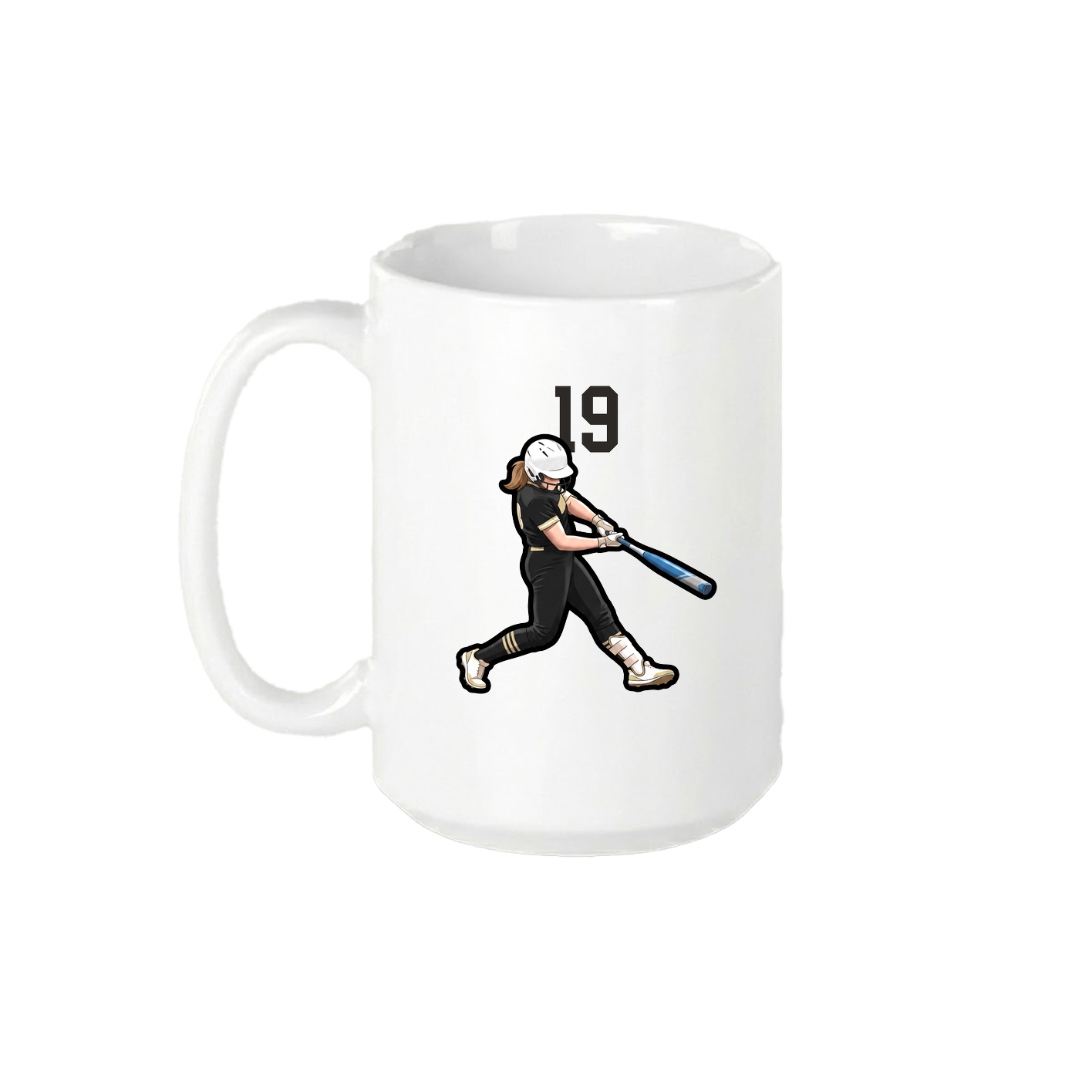 15oz Coffee Mug — Number Top in White
