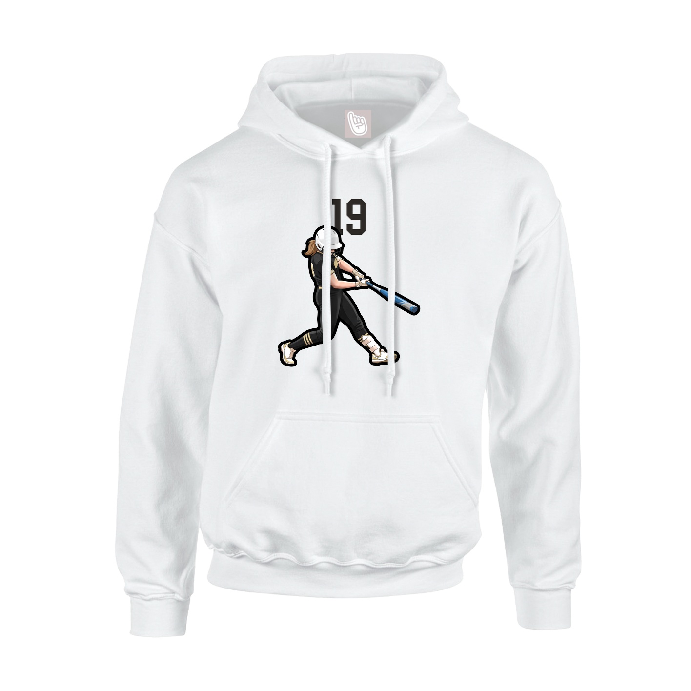 Hoodie — Number Top in White